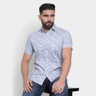 Men's 100% Cotton Casual Shirt, Light Grey, small