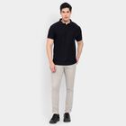 Men's Collared Half Sleeves T-Shirt, Navy Blue, small image number null