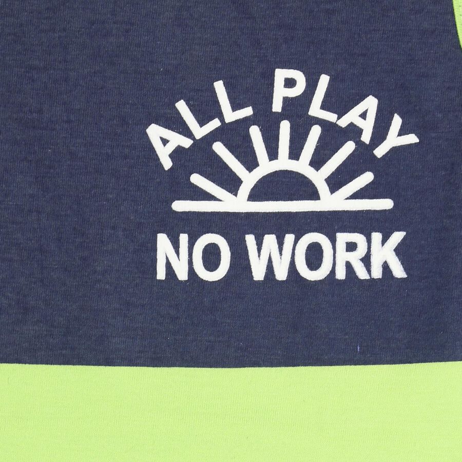 Boys' Bright Lime Green Round Neck Sleeveless T-Shirt, Light Green, large image number null