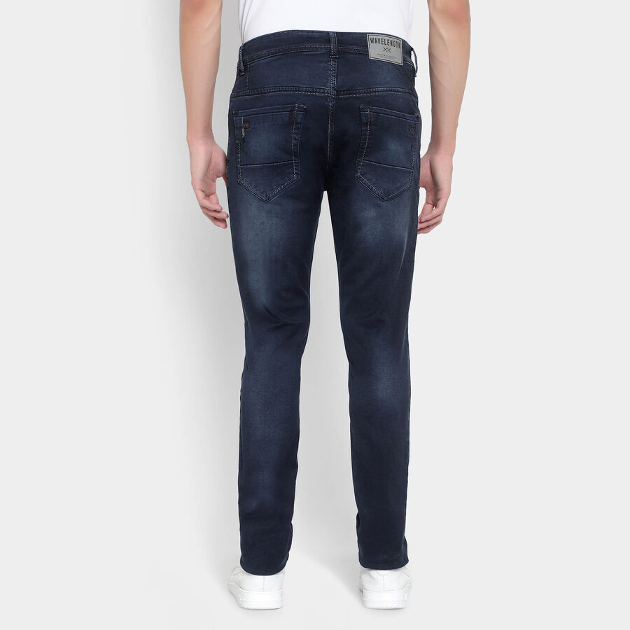 Overdyed 5 Pocket Slim Jeans, गहरा नीला, large image number null