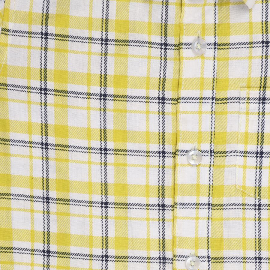 Boys' 100% Cotton Casual Shirt , Yellow, large image number null
