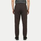 Men's Grey Slim Fit Casual Trousers, गहरा ग्रे, small