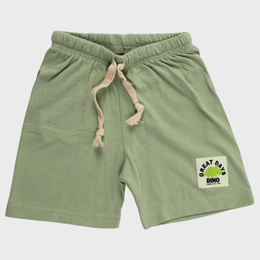 Boys' Cotton Blend Regular Fit Bermuda Shorts, Light Green, large