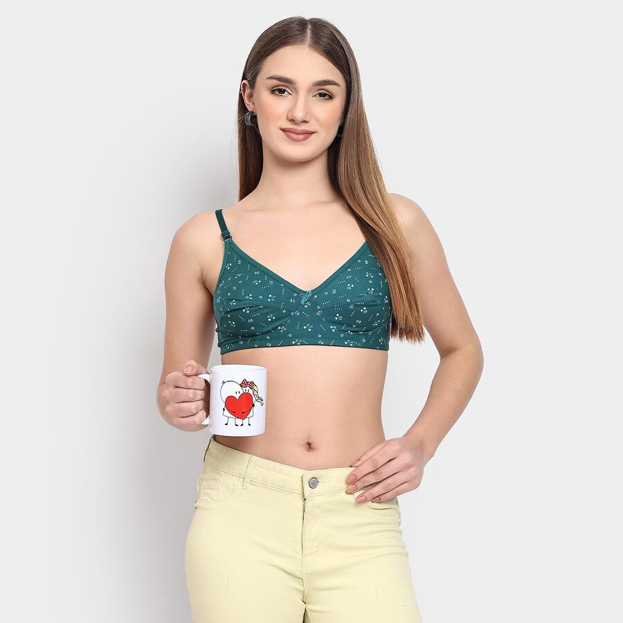 Ladies' Bra, गहरा हरा, large image number null