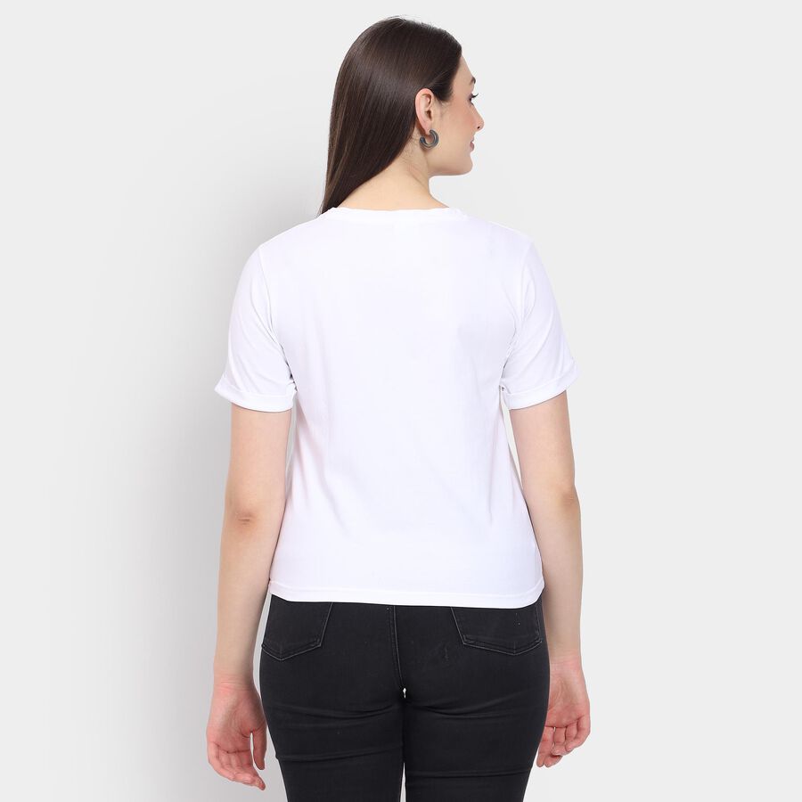 Ladies' Round Neck T-Shirt, White, large image number null