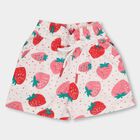Girls' 100% Cotton Shorts , White, small