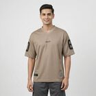 Men's Beige Crew Neck Athleisure T-Shirt, Beige, small