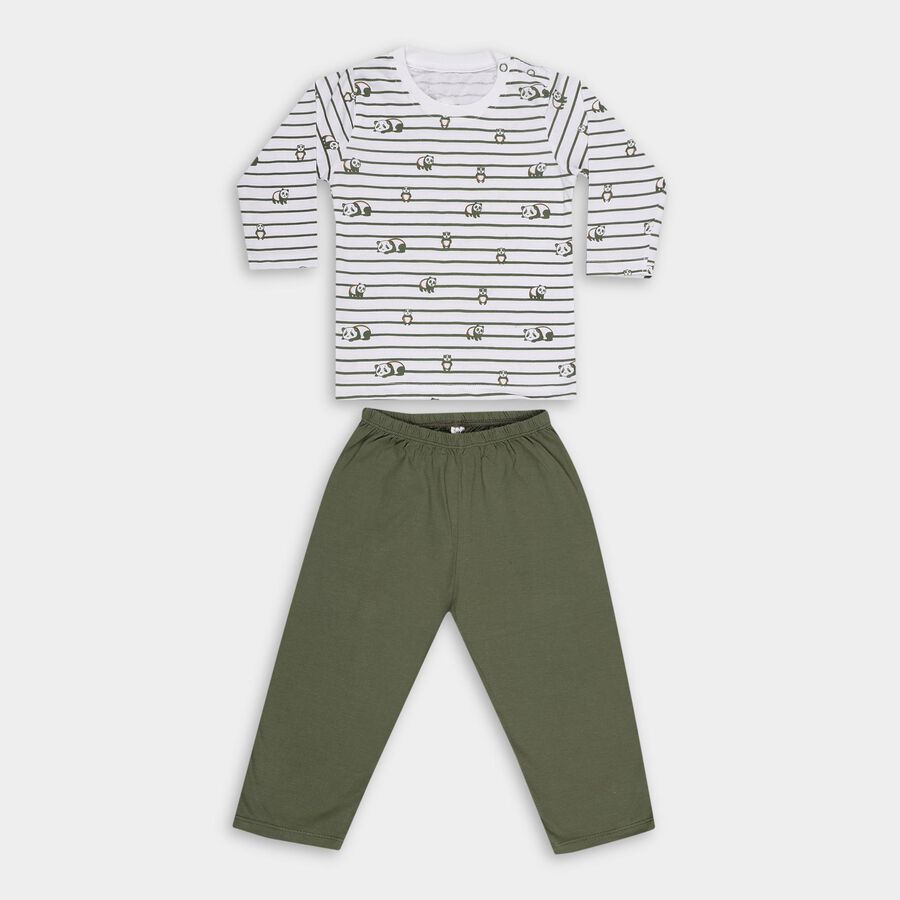 Infants' 100% Cotton Baba Suit , ओलिव, large image number null