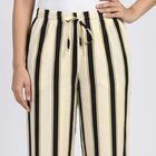 Women's White Regular Fit Solid Pyjama, Off White, small
