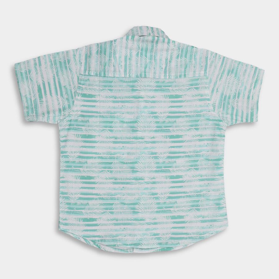 Boys' 100% Cotton Casual Shirt, Light Green, large image number null