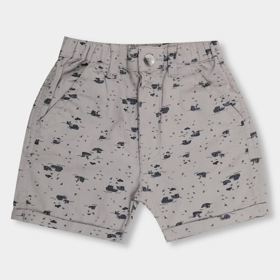 Infants' 100% Cotton Half Pant , Light Grey, large image number null
