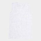 Infants Cotton Solid Vest, Melange Light Grey, small image number null