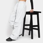 Ladies' 100% Cotton Trousers , हल्का ग्रे, small image number null