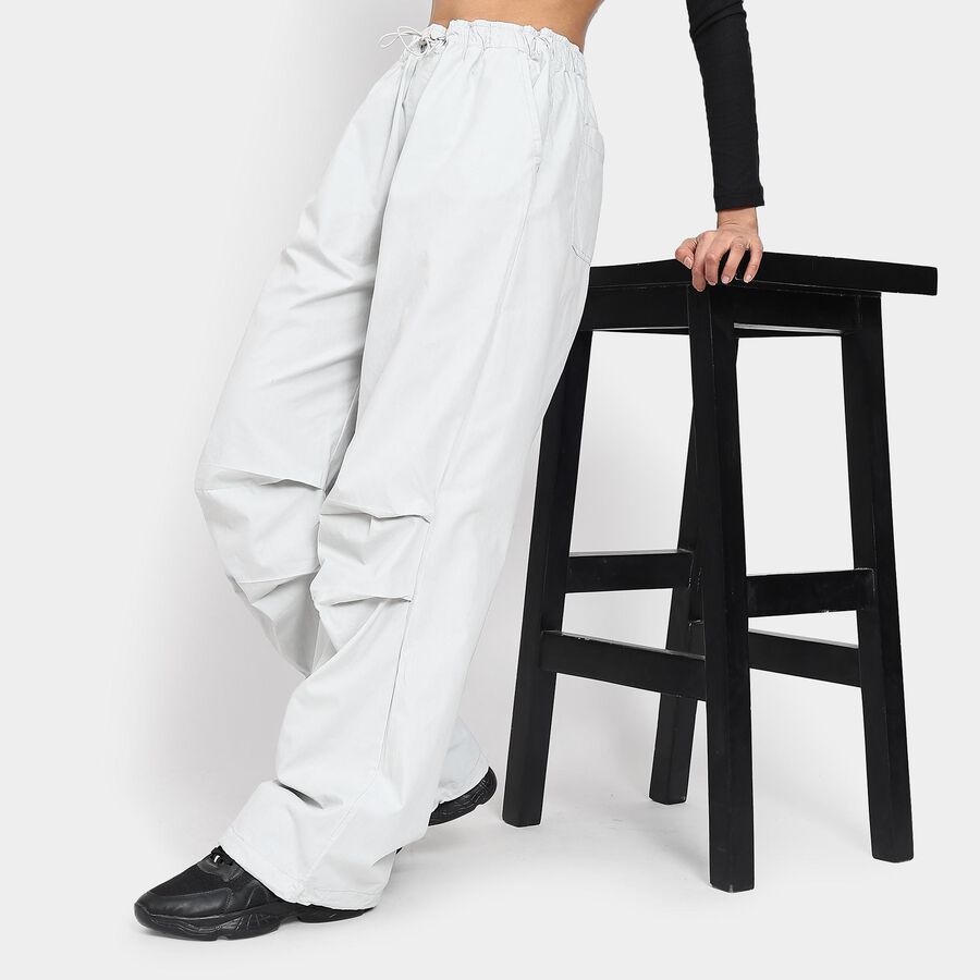 Ladies' 100% Cotton Trousers , हल्का ग्रे, large image number null