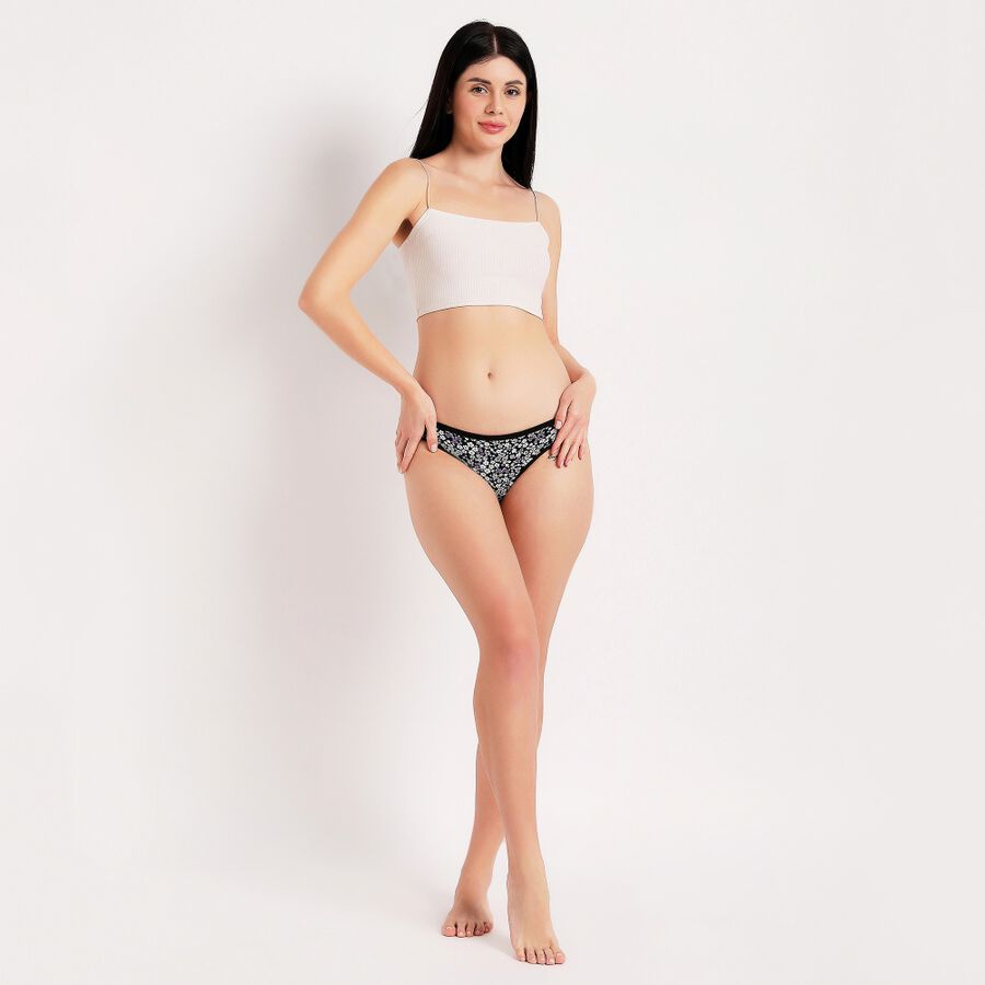 Ladies' Cotton Panty, Black, large image number null