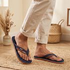 Men's Navy Blue Flip-Flops Slippers, Navy Blue, small