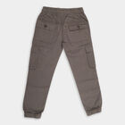 Boys' Cotton Trousers, Dark Grey, small image number null