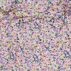 Girls' White Fit and Flare Floral Printed Ruffle Frock, Off White, small