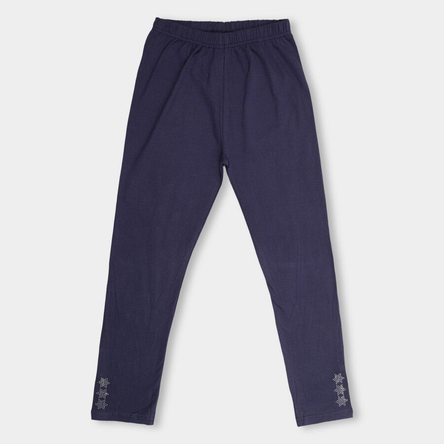 Girls' Legging , Navy Blue, large