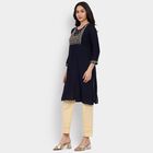 Ladies' Kurta, Navy Blue, small image number null