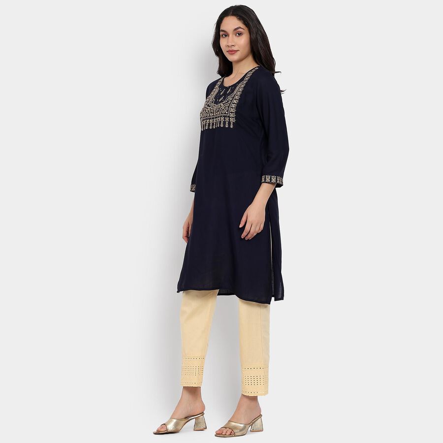 Ladies' Kurta, Navy Blue, large image number null