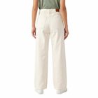 Women's White Straight Fit Tie Waist Jeans, White, small
