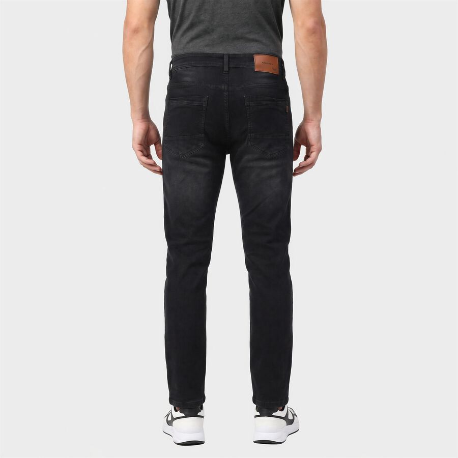 Men's Dark Blue Slim Fit Faded Jeans, गहरा नीला, large