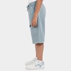 Boys' Light Blue Relaxed Fit Cargo Style Jamaican Shorts, Light Blue, small
