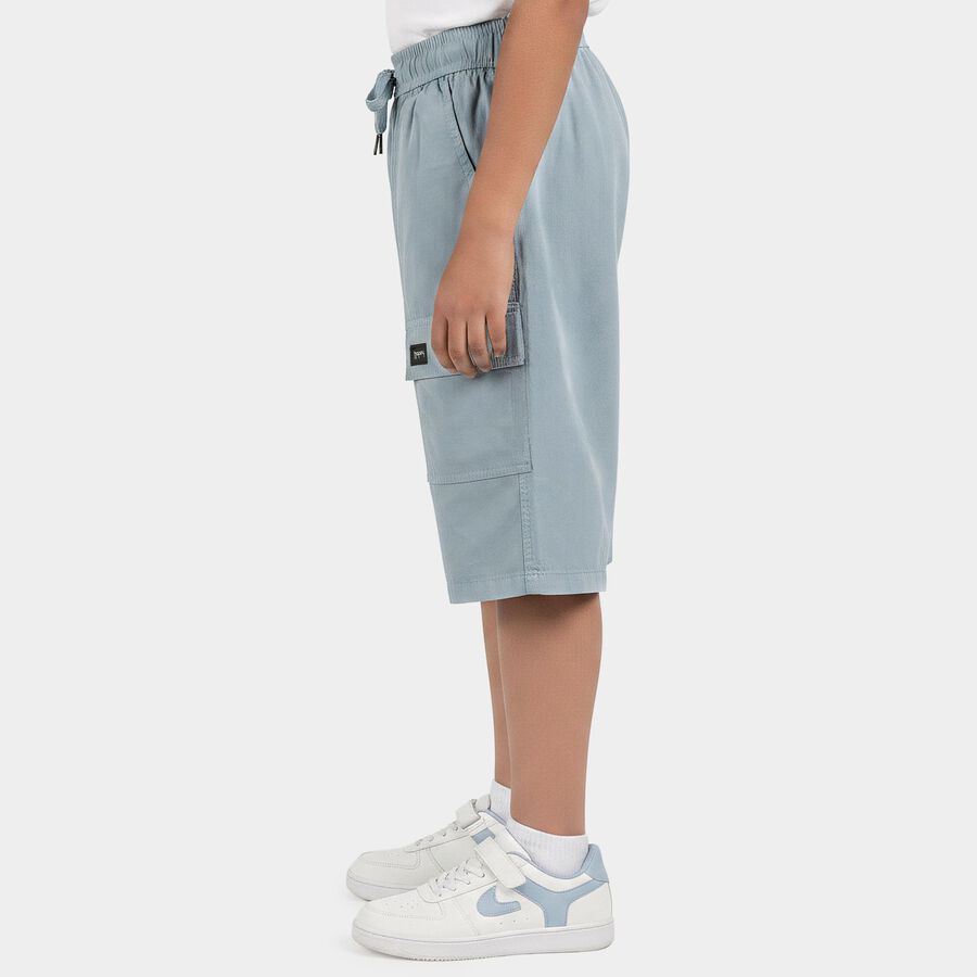 Boys' Light Blue Relaxed Fit Cargo Style Jamaican Shorts, Light Blue, large
