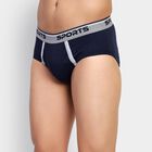 Men's 100% Cotton Briefs , नेवी ब्लू, small