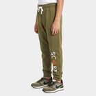 Boys Olive Green Jogger Graphic Printed Pyjama, Olive, small