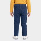 Boys Blue Straight Fit Classic 5 Pocket Jeans, मध्यम नीला, small