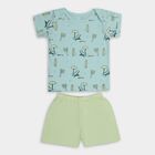 Infants' 100% Cotton Baba Suit , एक्वा, small