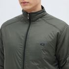 Men's Muted Olive High Neck Casual Jacket, ओलिव, small image number null