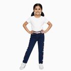 Girls' Dark Wash Embroidered Regular Fit Jeans, गहरा नीला, small image number null