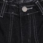 Girls' Jet Black Slim Fit Cargo Jeans, Black, small image number null