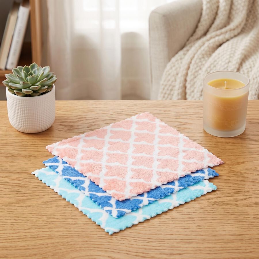 Women's Assorted Geometric Pack of 3 Handkerchief, चुनिंदा, large
