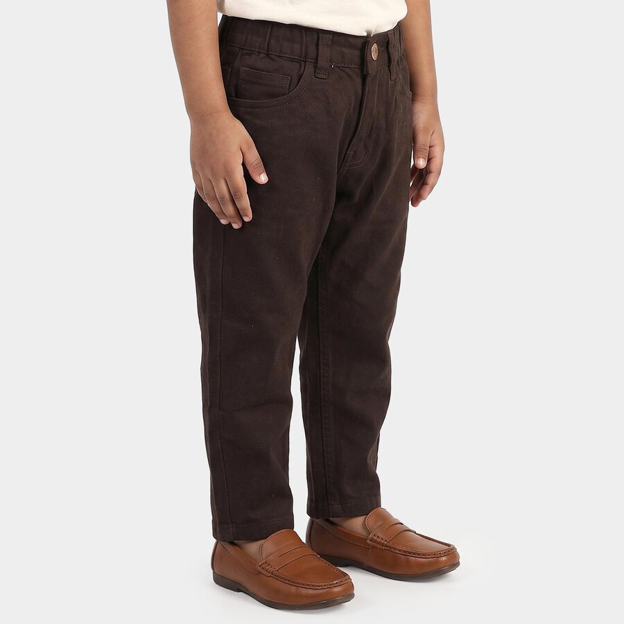 Boys Brown Straight Fit Jeans, Brown, large