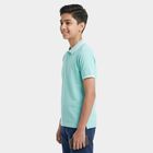 Boys Light Green Round Neck Casual T-Shirt, Light Green, small