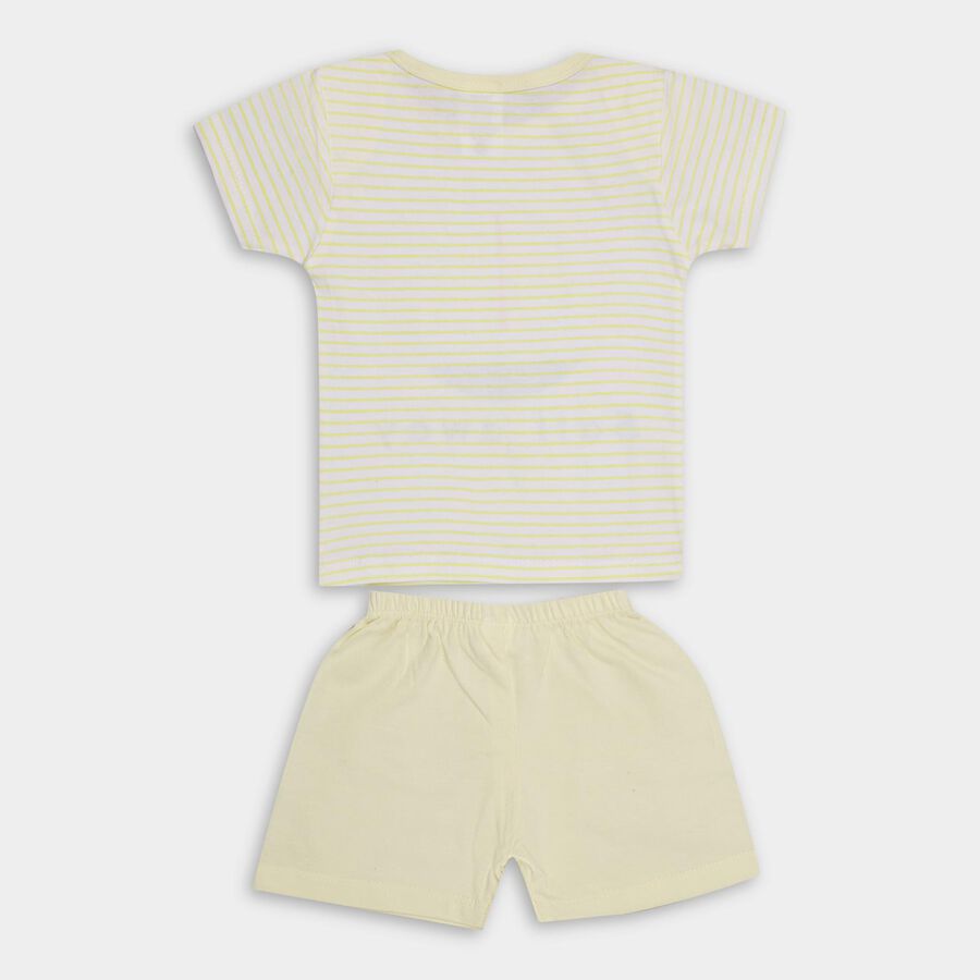 Infant Boys' 100% Cotton Baba Suit , पीला, large
