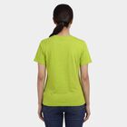 Women's Neon Green Round Neck Casual T-Shirt, Neon Green, small
