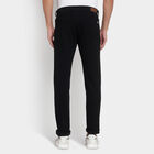 Solid Skinny Casual Trousers, Black, small image number null