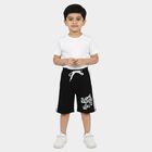 Boys' Black Relaxed Fit Printed Jamaican Shorts, Black, small