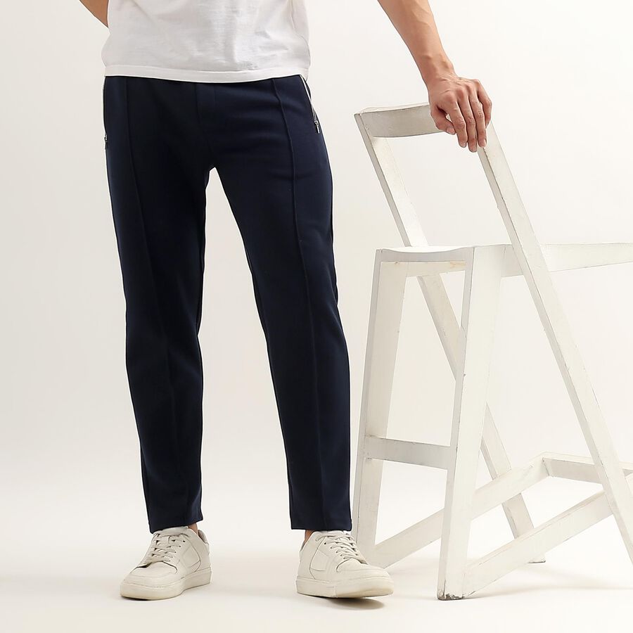 Men's Jogger Track Pants , Navy Blue, large image number null