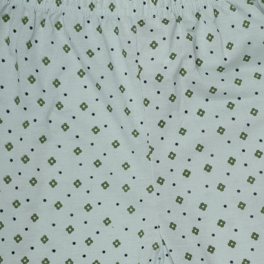 Girls' Green Vibrant Regular Fit Shorts, Light Green, large