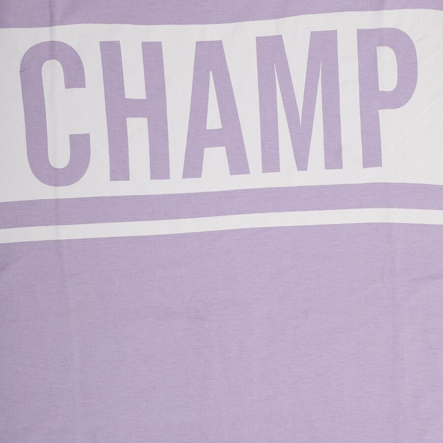 Boys' 100% Cotton Half Sleeves T-Shirt , Lilac, large image number null