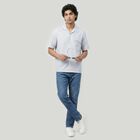 Men Light Blue Cotton Camp Collar Casual Shirt, Light Blue, small