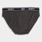 Boys' Charcoal Black Regular Fit Sports Briefs, गहरा ग्रे, small image number null