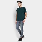 Men's Round Neck Half Sleeves T-Shirt, गहरा हरा, small image number null