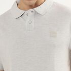 Men's Collared Half Sleeves T-Shirt, Melange Light Grey, small image number null